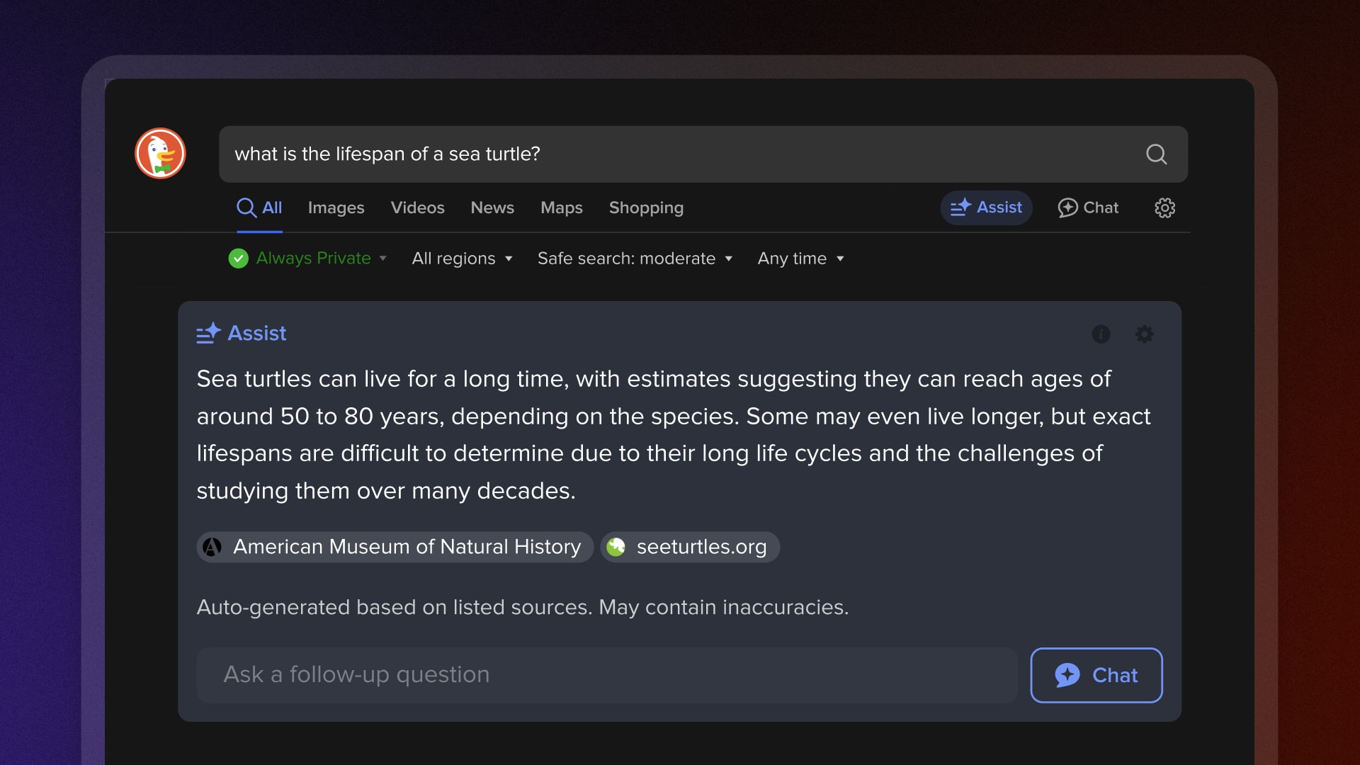 Introduced Duck.ai Follow-Up Questions in AI-Assisted Answers