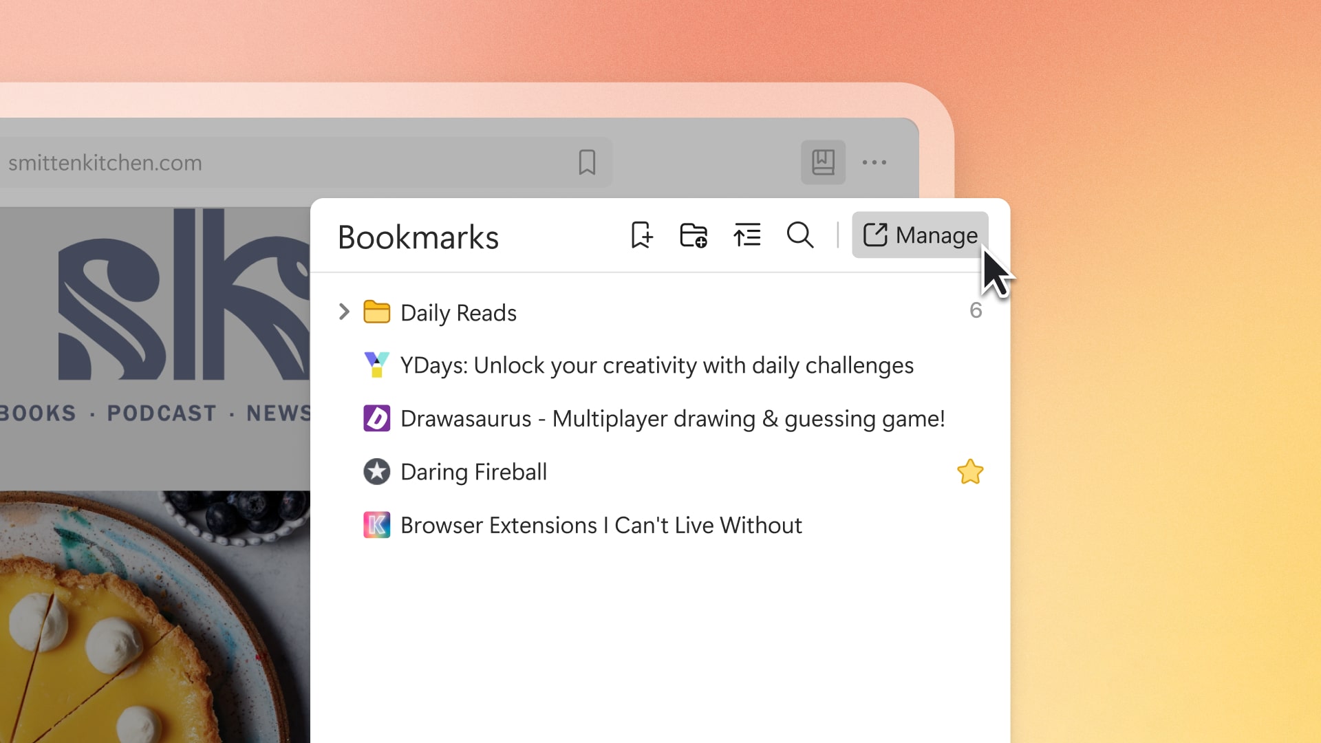 Added Bookmark Management View